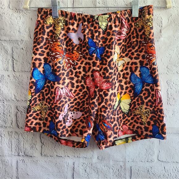 Shein Animal Print Butterfly High Waisted Elastic Stretchy Shorts SZ M - Picture 8 of 8